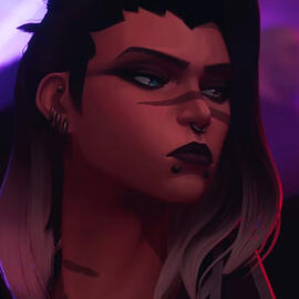 An image of Jett glaring at the camera.